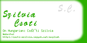 szilvia csoti business card